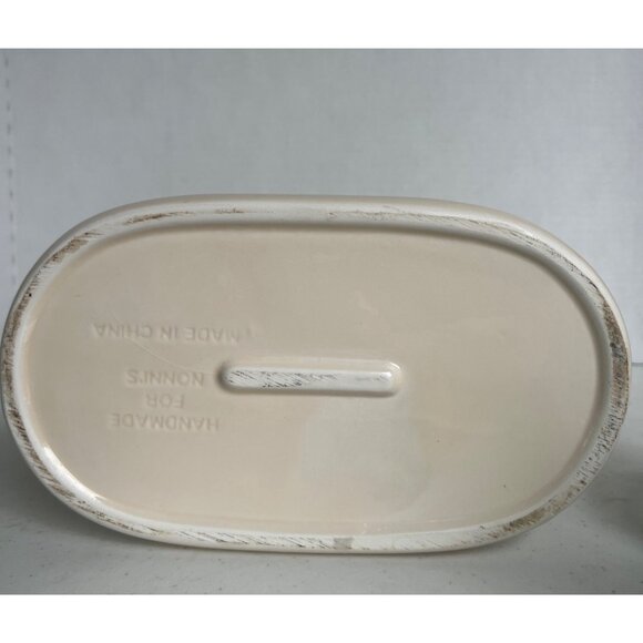 Nonni's Handmade Biscotti Cookie  Jar Canister Floral Vines Minalmalist Design - Picture 8 of 11